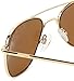 Randolph Aviator Square Sunglasses, 58, 23K Gold, Bayonet, Gray Lenses