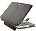 MOSISO Compatible with MacBook Pro Retina 13 inch Case A1502 A1425 2015-2012 Release, PU Leather Portfolio Protective Stand Cover Sleeve, Black