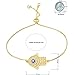 Hamsa Hand Fatima and Evil Eye Charms Bracelets for Girls Women, Snake Chain Rope Bracelet Luck Protection Jewelry Gifts