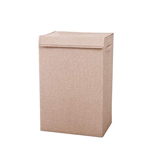 HOSROOME Laundry Hampers with Lids Laundry Baskets with Handles Waterproof and Mildewproof Foldable Hamper Easily Transport Laundry,Beige - Thumbnail 7