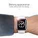 HOCO Case for Apple Watch 3 iWatch TPU Plated Plating Protective Bumper Cover Ultra-Thin Scratch-Resistant Flexible Slim Lightweight Cover for Series 2 Series 3 (42mm Silver)