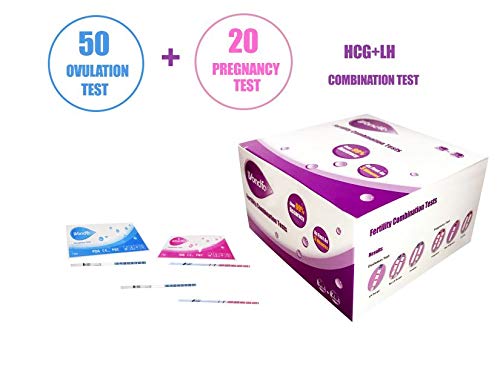 Wondfo 50 Ovulation Test Strips and 20 Pregnancy Test Strips Kit (50 LH + 20 HCG)
