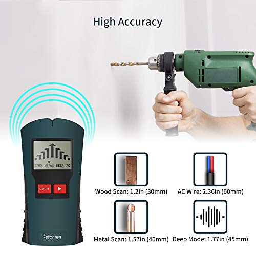 Stud Finder Sensor, 4 in 1 Wall Scanner Electronic Stud Sensor Center Finding for Wood AC Wire Metal Studs Joist Detection (TS005)