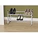 Household Essentials 2101 Expandable Two-Tier Shoe Rack | Adjustable Rods for Different Sizes | Chrome