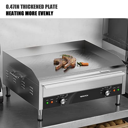 TOPKITCH Commercial Electric Griddle, 24" 3500W 240V Electric