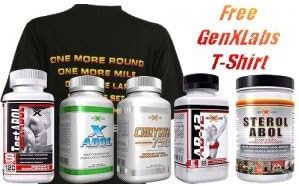 Mass Muscle Size Stack 5 Products Plus Free Shirt by GenXLabs