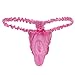 Freebily Men's Lace Thongs G String Sissy Pouch Panties Sheer Mesh Underwear Lingerie Hot Pink Medium (waistline 29.0-43.0