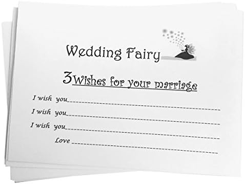 Wedding Fairy, 3 Bridal Wishes For Your Marriage| Bridal Shower Activity/Game for the Bride to be, 20 cards