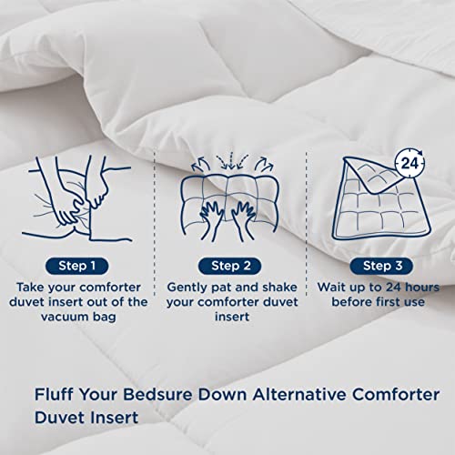 Bedsure California King Comforter Duvet Insert Down Alternative White