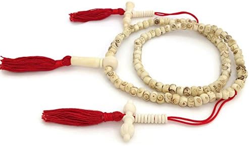Evil Eye Tibetan Bone 108 Beads Full Mala for Meditation and Yoga