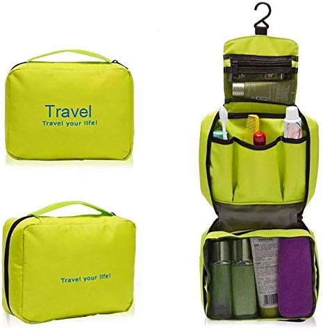 FORKLS Nylon Travel Toiletry Bag Organizer Toiletry Bag for Men/Women Travel (Green)