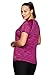 RBX Active Women's Plus Size Printed Short Sleeve Workout V-Neck Magenta 2X