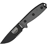 ESEE -3 Serrated Edge Black Blades with Micarta Handles No Sheathing
