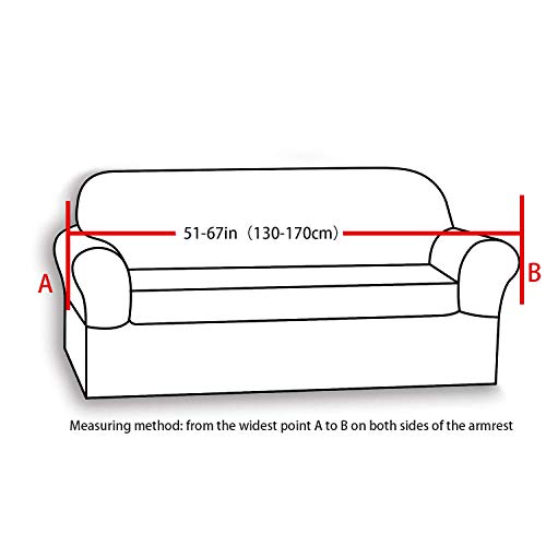 TASTELIFE Sofa Couch Cover Loveseat Slipcover 1-Piece Stretch Jacquard Armchair Shield 2 Seat Furniture Protector Chair for Living Room Gray Love Seat Size