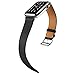 iBazal Compatible Apple Watch Band, 38mm [Business Series] Apple Watch Leather Band Cow Leather Band Replacement for Apple Watch Series 4/3/ 2/1 Sport and Edition 38mm (Black 38mm)