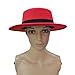 NE Norboe Women's Brim Fedora Wool Flat Top Hat Church Derby Bowknot Cap