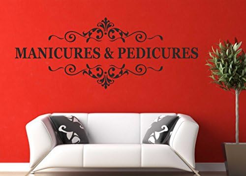 Manicures & Pedicures Art Quote Sticker Hair Beauty Salon Hairdresser Shop B78 (1000mm x 400mm)