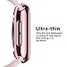 AdMaster Screen Protector Case for Apple Watch 40mm, Rugged Designed TPU Bumper Cover with Sensitive Tempered Glass Flim for iWatch Series 6/5/4/SE 40 mm (Rose)