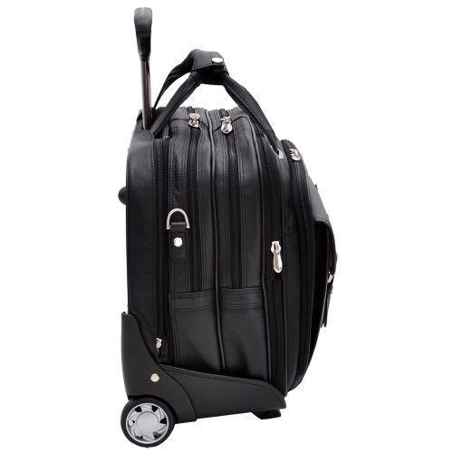 Siamod CERESOLA 46005 Black Checkpoint-Friendly 17" Detachable-Wheeled Laptop Case
