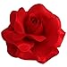 Sara Monica Flower Hair Clip and Pin: Rose: Made in the USA (Red)
