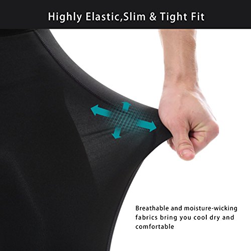 Niksa 3 Pcs Men's Workout Clothes Set with Compression Pants, Sweat-Wicking Shirt and Loose Fitting Shorts - Thumbnail 4