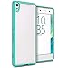Sony Xperia XA Case, CoverON® [ClearGuard Series] Hard Clear Back Cover with Flexible TPU Bumpers Slim Fit Phone Cover Case for Sony Xperia XA - Teal