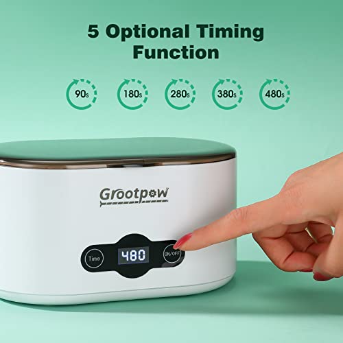 Ultrasonic Jewelry Cleaner 22 Oz, 45000Hz Sonic Jewelry Cleaner with 5