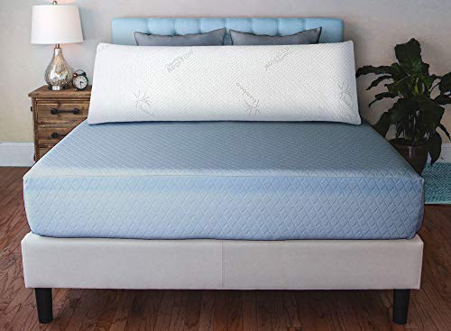 Xtreme Comforts Luxury Bamboo Shredded Memory Foam Full Size Body Pillow with Kool-Flow Breathable Cooling Hypoallergenic Pillow Outer Fabric - Fits 20 x 54 inch Body Pillow Cases & Covers - Thumbnail 2