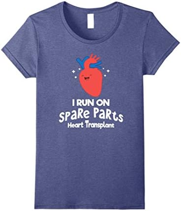 Womens Heart Transplant Shirt XL Heather Blue