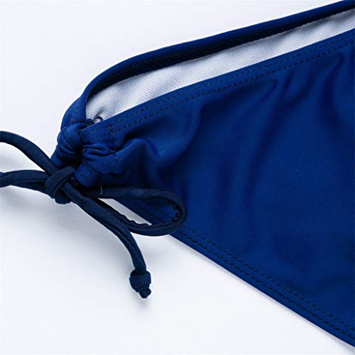 DEATU Womens Sexy Bikini Swimsuit Teen Ladies Striped Sport Tankinis Swimwear Beachwear Adjustable Halter(D,Medium)