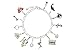 LES POULETTES JEWELS - Sterling Silver Charms Bracelet - Classics - Size 8.5 Inch