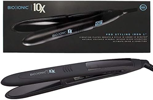 10X Professional Styling Iron with Vibrating Plates, 1 inch