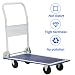 Flatbed Platform Cart Push Hand Truck Folding Dolly Moving Warehouse with Heavy Duty Rolling Casters 330lbs Weight Capacity,Blue