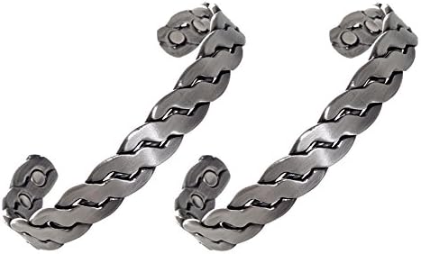 2 Bracelet Value Pack. Magnetic Bracelets for Natural Arthritis Pain Relief. (Bundle: 2 Bracelets / Size Medium / Individually Boxed)