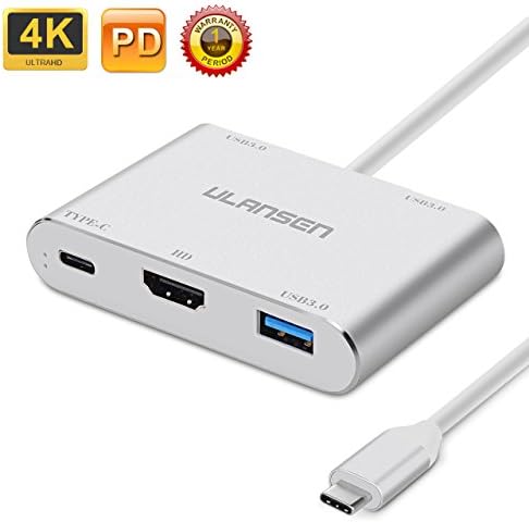 USB C Hub ULANSEN 5-Port USB Charging Hub with Type C Power Delivery Charging port, 3 USB 3.1 Ports and 4K HDMI Converter for MacBook Pro 2015/2016 and Samsung Galaxy S8/S8P
