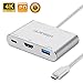 USB C Hub ULANSEN 5-Port USB Charging Hub with Type C Power Delivery Charging port, 3 USB 3.0 Ports and 4K HDMI Converter for MacBook Pro 2015/2016 and Samsung Galaxy S8/S8P (USB Port)