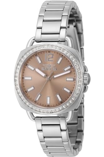 Invicta Lady's Wildflower 32mm Stainless Steel Quartz Watch, Silver (Model: 46341)