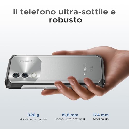 Blade 10 Power Rugged Smartphone, 10300mAh, 24GB+256GB Unbreakable Phone, 90Hz 6.6" HD+IPS, 50MP+8MP Rugged Smartphone, Triple Card Slot,Android 14/Fingerprint ID/Face Unlock/NFC/OTG, Silver