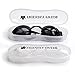The Friendly Swede Swim Goggles for Women & Men - Anti Fog Swimming Goggles with Extra Nose Pieces & Protective Case; Pool Goggles Swimming Adults & Youth; Swim Goggles for Men; Black + Clear (2-Pack)