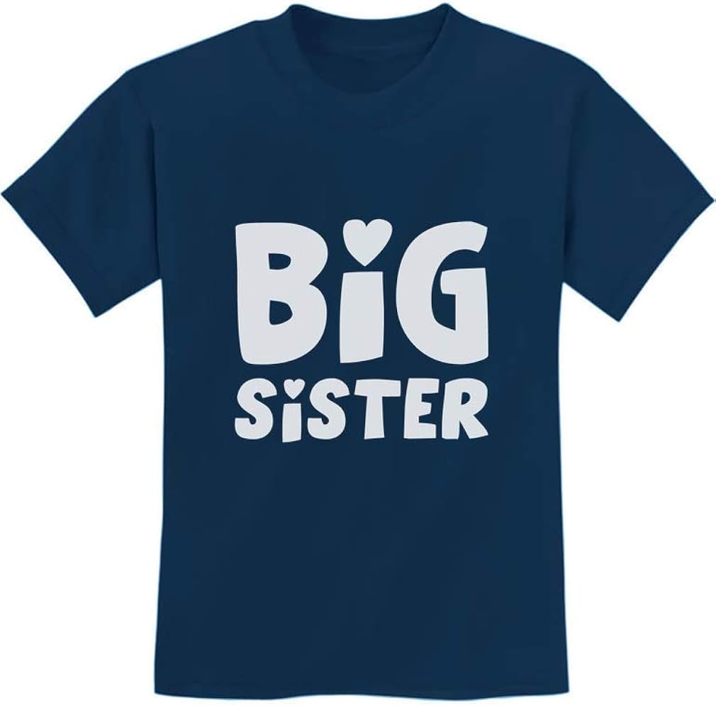 Big Sister TShirt Mignon pour Enfant avec Autocollants Motif sœur et