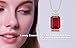 Jewelrypalace Luxury Emerald Cut 9.5ct Created Red Ruby 925 Sterling Silver Pendant Pendant Necklace 18 inches