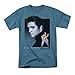 Elvis Presley Blue Rocker Mens Short Sleeve Shirt