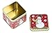 Juvale Christmas Tin Gift Box - 4-Set Square Cookie Candy Storage Containers with Lids for Confectioneries, Holiday Decor, Assorted Colors with Gold Lining, 3 x 3 x 2.5 Inches