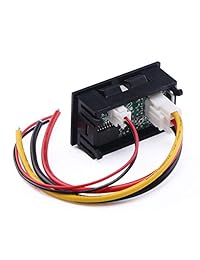 McIgIcM Voltímetro digital LED, digital color rojo y azul, medidor de amperaje con pantalla doble para mostrar voltaje DC 0 100V 10A Detector de corriente 0.28"