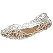 Donalworld Women Summer Breathable Jelly Nest Flat Sandals Rain Shoes Silver Asia Size 38