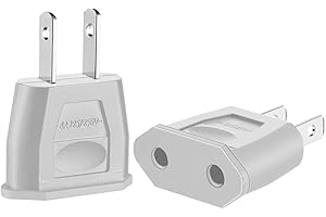 Travel Charger European Plug Adapter EU to US Plug Power Converter,Socket Plug Adapter Europe EU Euro to US Travel Charger AC