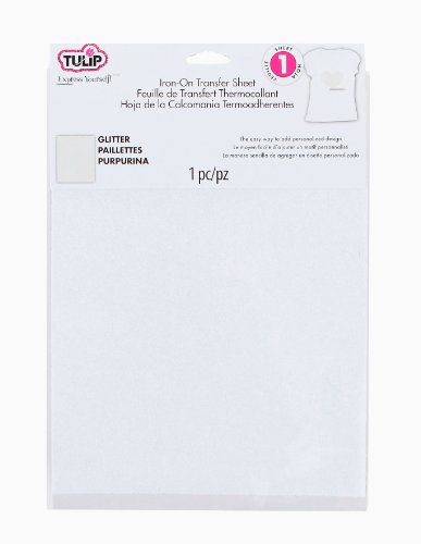 Tulip Iron-On Transfer Sheets White Glitter