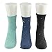FloraKoh Women Cotton Crew Casual Socks 3 Pair Pack