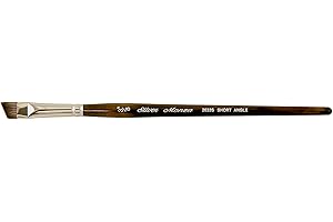 Silver Brush Limited 2633S Monza Angle Brush, Oil, Acrylic, and Watercolor Brush, Short Handle, Size 3/8"