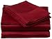 RV Mattress Short Queen Sheet Set - (60x75) Solid Burgundy 400 Thread Count Egyptian Cotton -Made Specifically for RV, Camper & Motorhomes